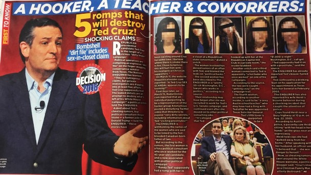 TABLOID CLAIMS CRUZ IS A PERVERT