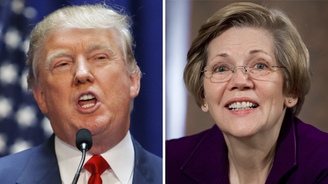 ELIZABETH WARREN CALLS TRUMP A LOSER