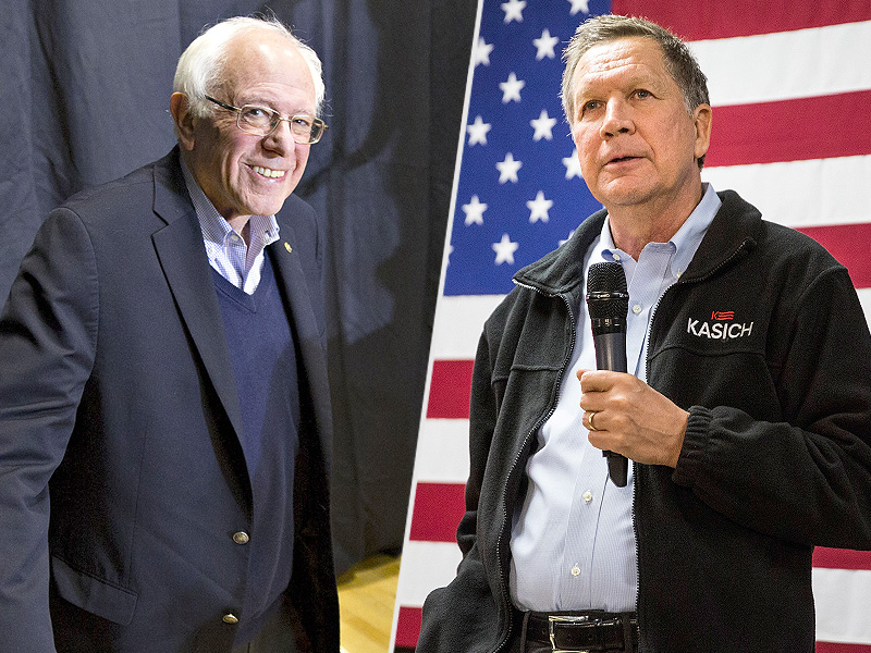 SANDERS, KASICH WIN ON ECONOMY