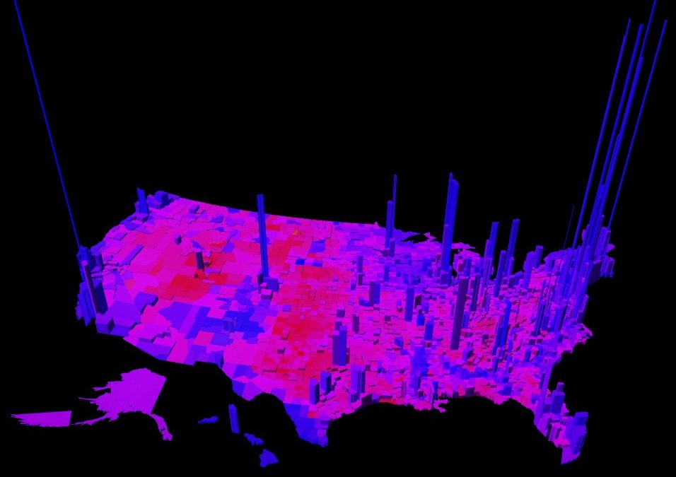 Clinton On Cruise Control As Map Turns Blue