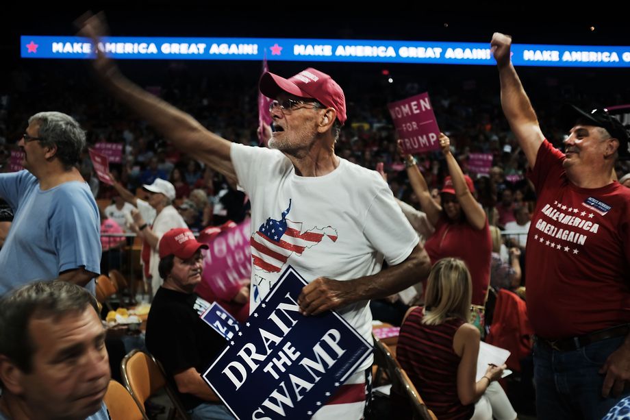 Drain The Swamp Chants Ironic At Trump Rally