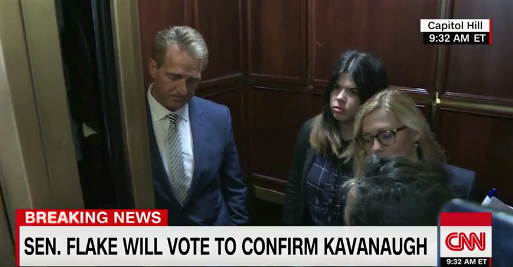 Flake Confronted By Sexual Assault Survivors