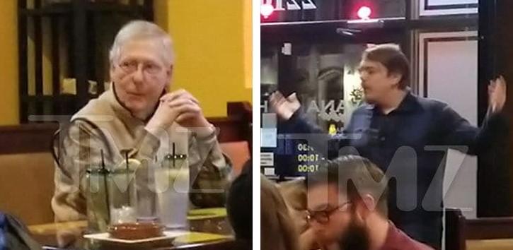 Mitch McConnell Keeps Eating Out & Keeps Getting Heckled