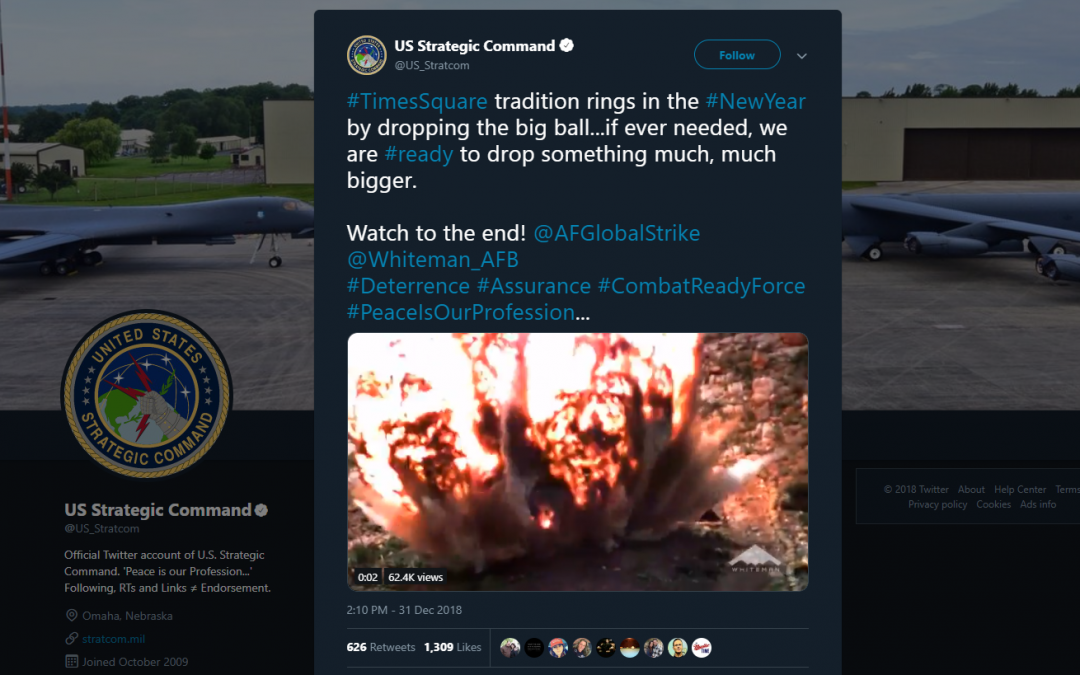 Oops – Military Apologizes For New Year’s Eve “Bomb” Tweet