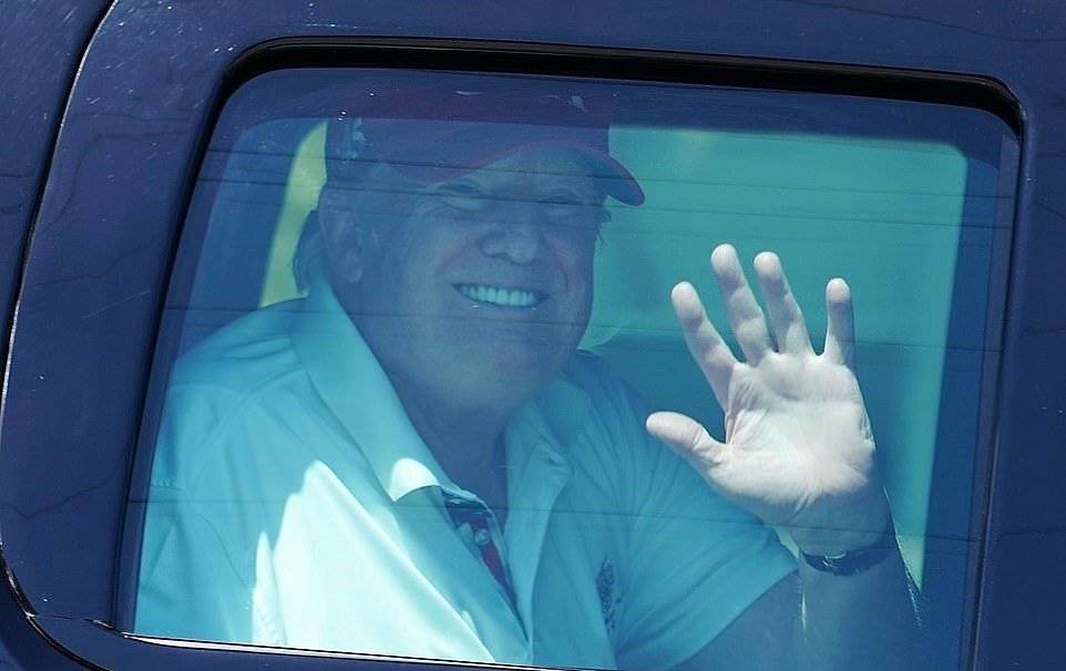 Smiling Trump Returns From Another Day On Golf Course – No Tweets About Mueller