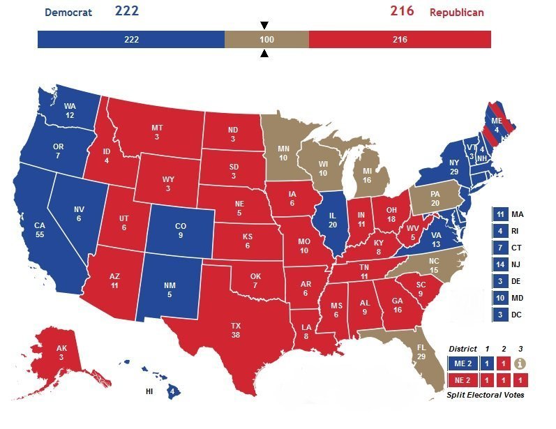 EXCLUSIVE ANALYSIS: 600 Days To Go - A Look At Our First Electoral Map ...