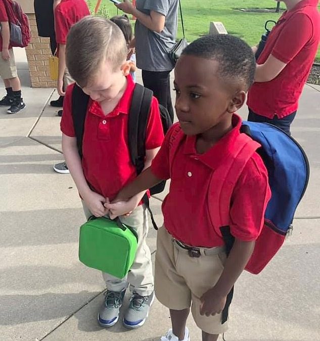 8-Year-Old Reminds Us Of Our Humanity As He Consoles Crying Autistic Classmate On 1st Day Of School