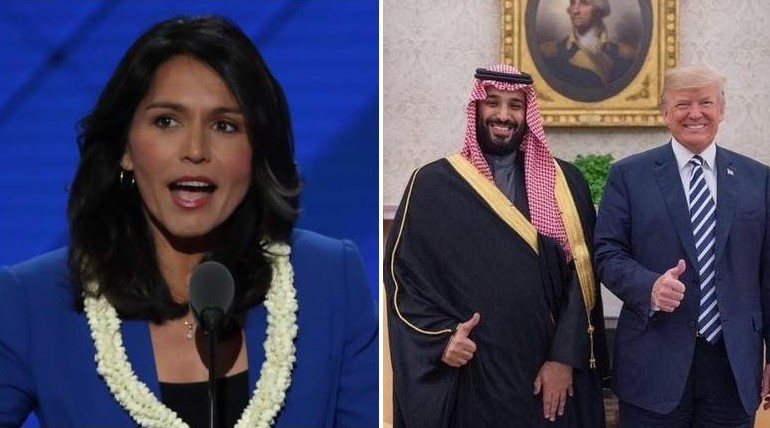 ELECTION 2020: Tulsi Gabbard Slams Trump – Calls Him “Saudi Arabia’s Bitch”