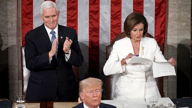 Trump Uses SOTU Speech To Appeal To GOP Base – Pelosi RIPS UP His Speech