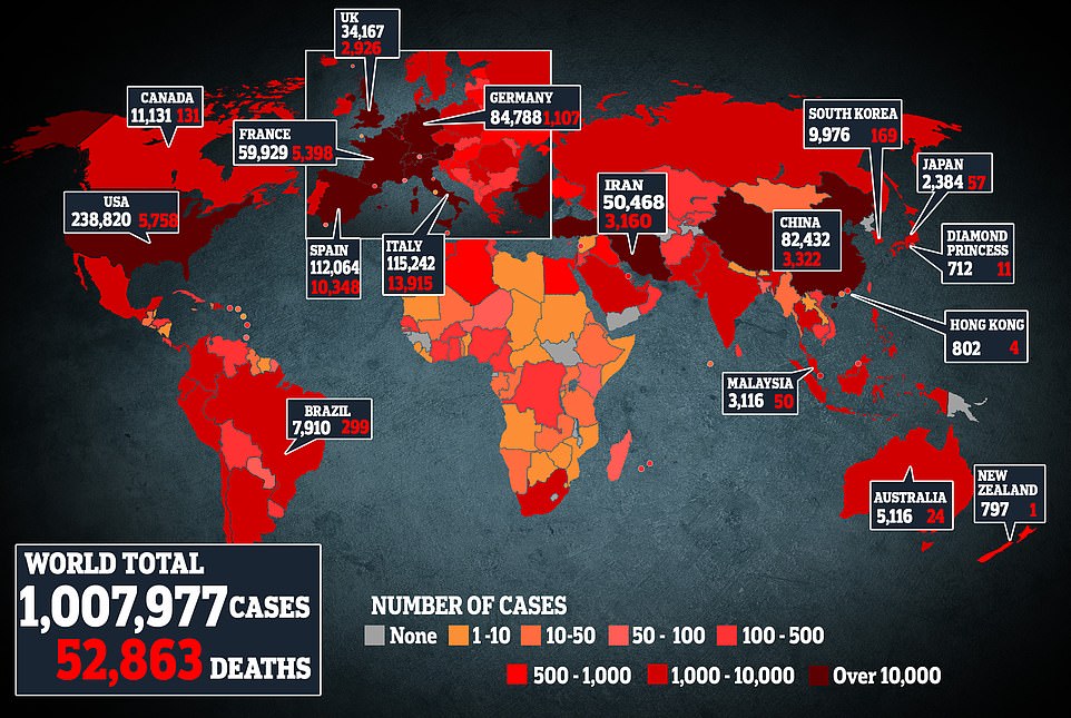 Coronavirus Cases Hit 1 MILLION Worldwide – Pandemic Explodes In U.S.