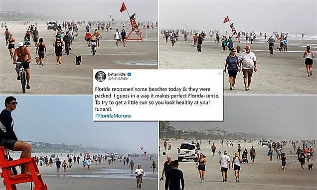 Florida Beaches PACKED After Reopening – #FloridaMorons Trend On Twitter