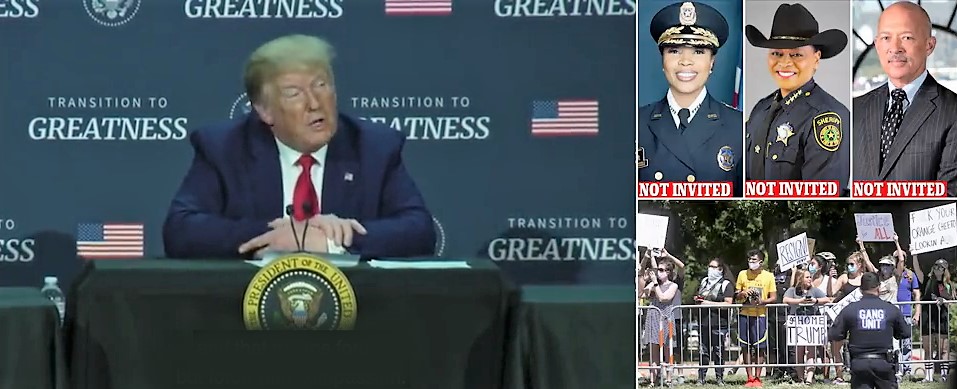 Trump Says Racism Will End “Very Easily” – Fails To Invite Top 3 Black Law Enforcement Officials In Dallas