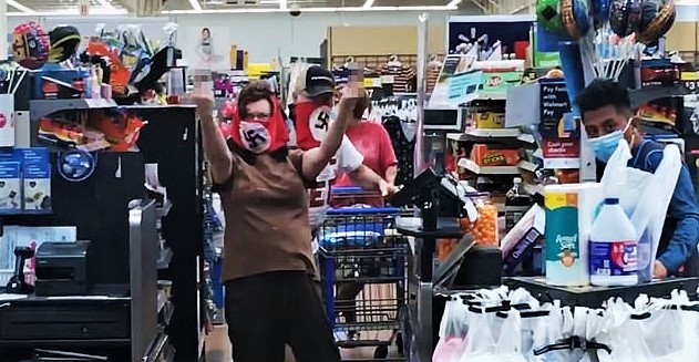 WATCH: Pro-Trump Mask Nazis In Walmart – ‘If You Vote For Biden, This Is What We’re Going To Have’