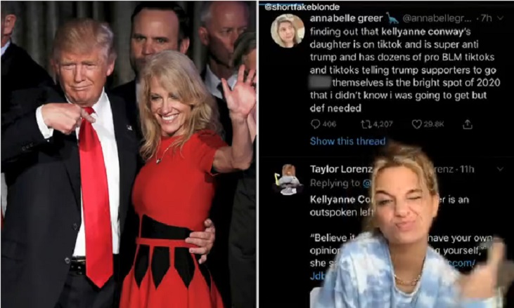 Kellyanne Conway’s Daughter Posts Anti-Trump TikTok Videos Calling Him A ‘r@pi$t’