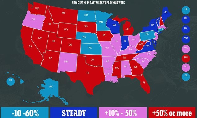 Coronavirus Deaths Up 46% Across U.S. Last Week – 46 States Continue To Record NEW Cases