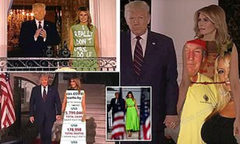 Melania Trump’s RNC Dress Becomes A Hilarious Meme As People Use It As A GREEN SCREEN