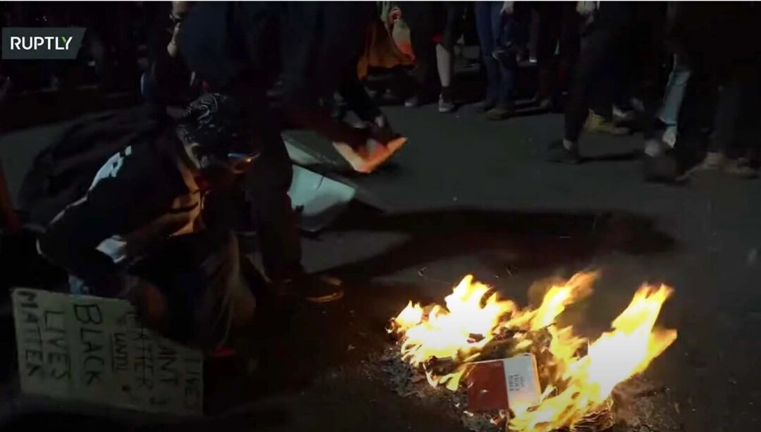 Video Of Burning Bibles In Portland, Circulated By Trump Supporters, Is RUSSIAN Propaganda