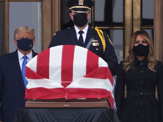 WATCH: Trump Booed & Jeered During Short Visit To Justice Ruth Bader Ginsburg’s Casket