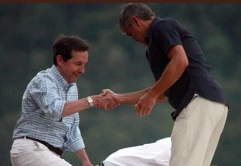 Trump Backers Circulate Photo Of Chris Wallace With George Clooney NOT Jeffrey Epstein