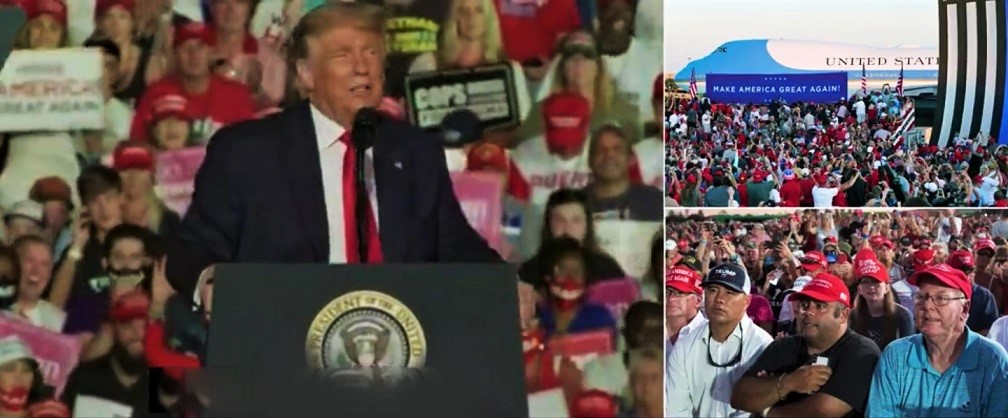 In Florida, Trump Calls Pandemic A ‘Lovefest’ – Threatens To KISS Maskless Supporters